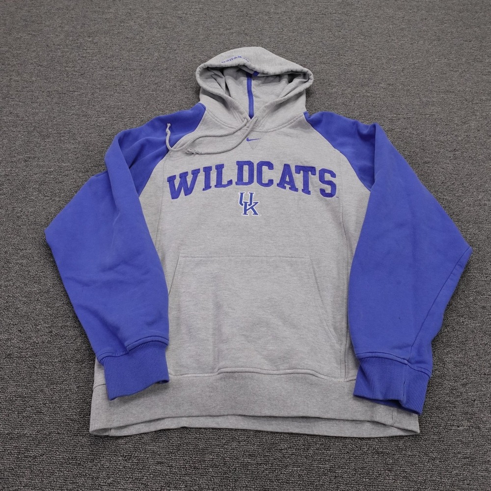 Kentucky Wildcats Hoodie Small Center Swoosh Blue Basketball Nike Sweatshirt Y2k